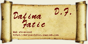 Dafina Fatić vizit kartica